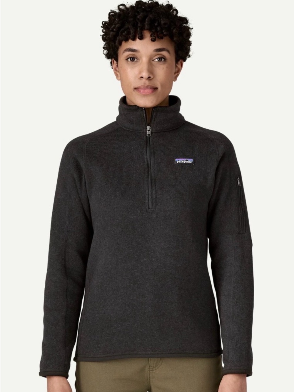 Patagonia Women’s Black Better Sweater 1/4 Zip Fleece Medium